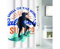Kleine Wolke Textilgesellschaft California, Rideau de Douche, 180x200 cm, Multicolore, Polyester, 200x180x2 cm