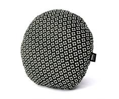 Paparajote Factory 181511 Coussin Motif Rond Folk Coton/Polyester Noir 40 x 40 x 14 cm