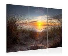 Tableau decoration murale Paysage de Sunrise 120 x 80 cm - XXL Impression sur Toile Salon Appartment 3 Parties - prÃªt Ã accrocher - 610731c