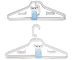 MSV 294 Lot de 4 cintres en Plastique repliables, Polypropylène, Blanc