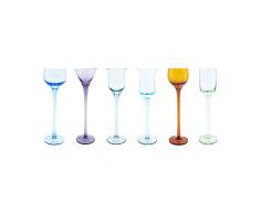 Cepriani Divers verres à liqueur, 0,03 l, verre soufflé