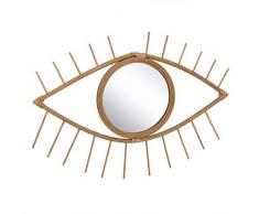 Dcasa Miroir Mural en Forme dÅil en Bambou pour décoration dintérieur Unisexe Adulte, Couleur Unique