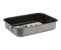 Home Salt Peper Plat Ã rÃ´ti, revÃªtement Anti-adhÃ©sif, 25Â x 18Â cm, Aluminium, Noir/Gris