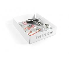 TrendformÂ âÂ Bloc Choses Table dappoint Plateau Organiseur, Blanc, 14Â x 18Â x 4Â cm