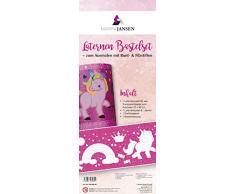 MarpaJansen 548.800-00, Lanternes Sweet Unicorn Ã colorier Arc Ã motifs, fond et couvercle de lanterne, partie pliante en fil mÃ©tallique et instructions (env. 20 x 50 cm), multicolore, taille unique