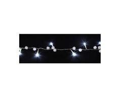 E=M6 5EIN728BC Guirlande Boules Ã piles avec 20 Ampoules LED Plastique/PVC Blanc