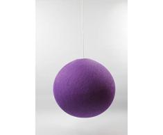 Cotton Ball Lights Lampe suspension 31Â cm, coton, magenta