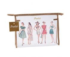 Simplicity Cosmetics Trousse de Maquillage en Vinyle avec Fermeture Ãclair Taille Unique