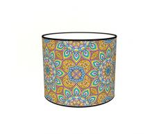 Abat-jours 7111309346737 Conique ImprimÃ© Teva Lampadaire, Tissus/PVC, Multicolore