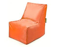 Pushbag Pouf, Polyester, Orange, 60 x 60 cm