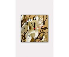 Bonamaison Horloge Murale en MDF, Multicolore, 30 x 30 cm