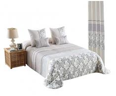 NH NOVOTEXTIL HOGAR Couvre-lit boutis Jacquard Hiver modèle KOUVOLA de 5 pièces Lit 135 cm Unique