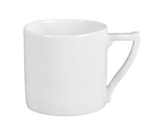 DEGRENNE - Newport lot de 6 tasses espresso 10 cl , porcelaine - Blanc