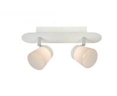 Lucide HELO?SE-LED - Spot Plafond - Ã 10 cm - LED - 2x5W 3000K - Blanc