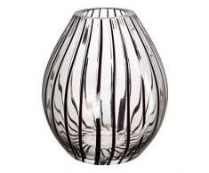 Verre de BohÃªme Glee Vase, Verre, Noir, 7Â x 7Â x 20Â cm