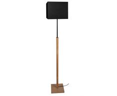 Tosel 51166 Lampadaire 1 Lumière, Bois, E27, 40 W, Blanc, 30 x 156 cm