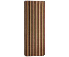 Dandy iOS Tapis de Couloir Lavable à Rayures en polypropylène Marron 240 x 67