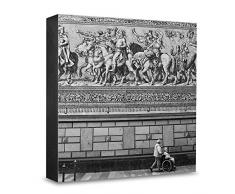 COGNOSCO HG-DD103 Tableau Mural en Bois avec Photo darchitecture Dresden Noir/Blanc 15 x 15 cm