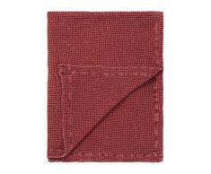 Marc OPolo Viron Plaid, 100% Coton, Soft Red, 130 cm x 170 cm