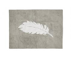 Aratextil Plume Tapis Enfant, Coton, grisyblanco, 120Â x 160Â cm