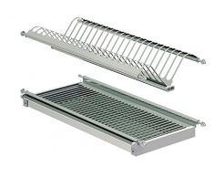 Sige Kit Ãgouttoir à Vaisselle imprimé avec bac, Gris, 450 mm