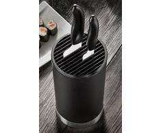 Kyocera KB-RD BK 2KN Bloc Ã Couteaux, Schwarz, Edelstahl, 11 x 11 x 22,5 cm