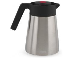 CURVER 822358 Carafe Isolante Double parois INOX Living 1L, Argent, 18,4 x 12,9 x 19 cm