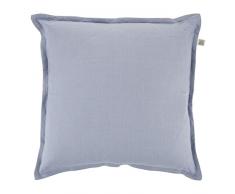 Dutch Decor Coussin Linnen 45x45 cm Denim - Coussins Déco - Oreiller Décoratif - Déhoussable - Zippé