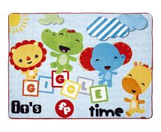 Arditex FP10081U Tapis pour Enfant en Fleece AntidÃ©rapant sous Licence Fisher-Price 117x157cm, Polyester, Multicolore, 117 x 157 cm