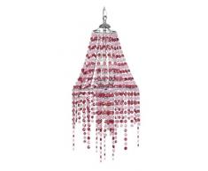 Oaks Lighting Azara Suspension drapÃ©e de gouttes de verre Rouge/rose