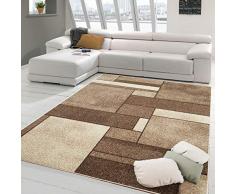PETTI Artigiani Italiani - Tapis, Tapis moderne, Tapis de salon, Tapis de chambre Ã coucher, Marron, Parure 3 piÃ¨ces