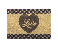 LOVELY CASA Loving PAILLASSON 40X60 CM, Coton, Taupe