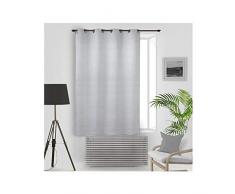 Soleil docre Eclipse Rideau occultant, Polyester, Blanc, 140 x 180 cm