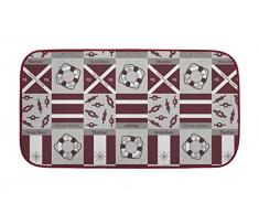 GEMITEX Tapis Armony imprimÃ© Ã©tÃ© dÃ©cor Marin 95, Dimensions 57 x 115 cm, fabriquÃ© en Italie, avec Fond antidÃ©rapant, idÃ©al pour intÃ©rieur et extÃ©rieur, Coton, Rouge