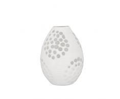 nows home 7575818 Vase 18 X Hauteur 33 cm Lea Verre SoufflÃ© Bouche, Blanc, 25x24,5x30,5 cm