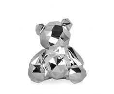 World Art Ours facetté Sculpture En Résine, Multicolore, 30x28x23 Cm