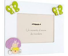Fabula Cadre de Table laquÃ© avec Applications en Bois Naturel Â« Zulla avec Parapluie Â» pour Photo 13 x 18 cm Horizontale, Multicolore, 13 x 18 cm