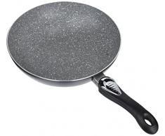 Bialetti Y0C4SP0280 PoÃªle Wok Spazio Petravera 28cm, Acier Inoxydable, Argent, 28 cm
