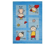 Sanat Hali - 2107 Turquoise - Tapis enfant BAMBINO Turquoise - 120x170 cm