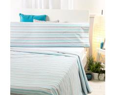 Sancarlos Carit draps, Bleu, pour lit de 135Â cm