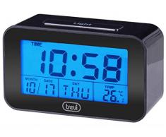 Trevi Horloge réveil Unique Noir