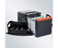 FRANKE 134.0055.288 Poubelle de tri des dÃ©chets dangle, Noir, 34, 5 x 70, 0 x 35, 5 cm