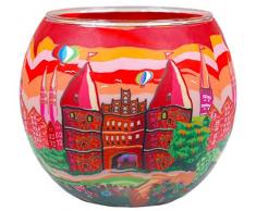 Himmlische Photophore en Verre colorÃ© pour Bougie Chauffe-Plat Dimensions : 9 x 11 cm