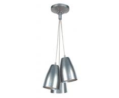 Tosel 20403 Lustre - Larsen TÃ´le Acier repoussÃ©, Peinture Ã©poxy, E27, 60 W, Aluminium