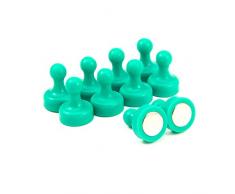 Magnet Expert Haute puissance verte Quille Aimant - Bureau et réfrigérateur (19mm de diamètre x 25 mm de haut) (paquet de 10)