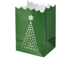 Wenko 8575100 Photophore Lumineuse Arbe de Noël 8 Pièces 17 x 13 x 1,5 cm