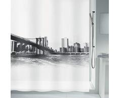 Spirella Rideau de Douche, Plastique, Noir, 200x180 cm