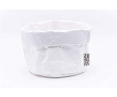 B&P Italia Stockholm Sac à Pain en Fibre de Cellulose, Blanc, diamètre 19 x 12 cm