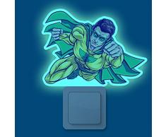 CLUPY TLSUPERMAN Veilleuse sans Ã©lectricitÃ© ni Pile Multicolore 14 x 12 x 0,3 cm