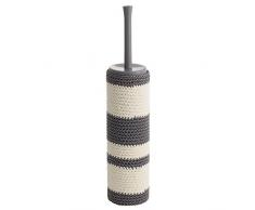 iDesign 04723EU Brosse pour Toilettes Ellis en Tricot, Gris/Ivoire
